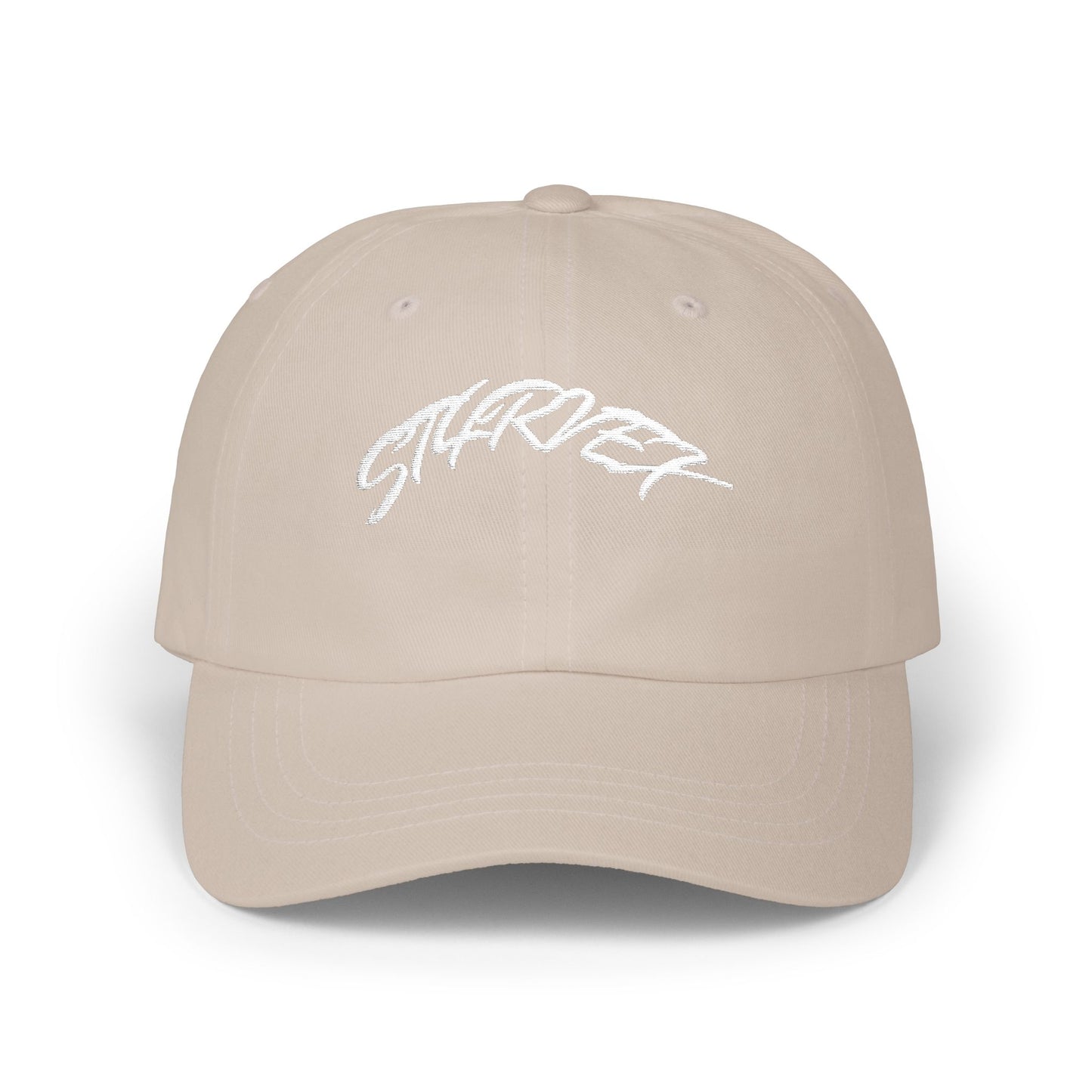 Dad Cap — Gold Glitter “ST4RVEX” Embroidered Baseball Hat