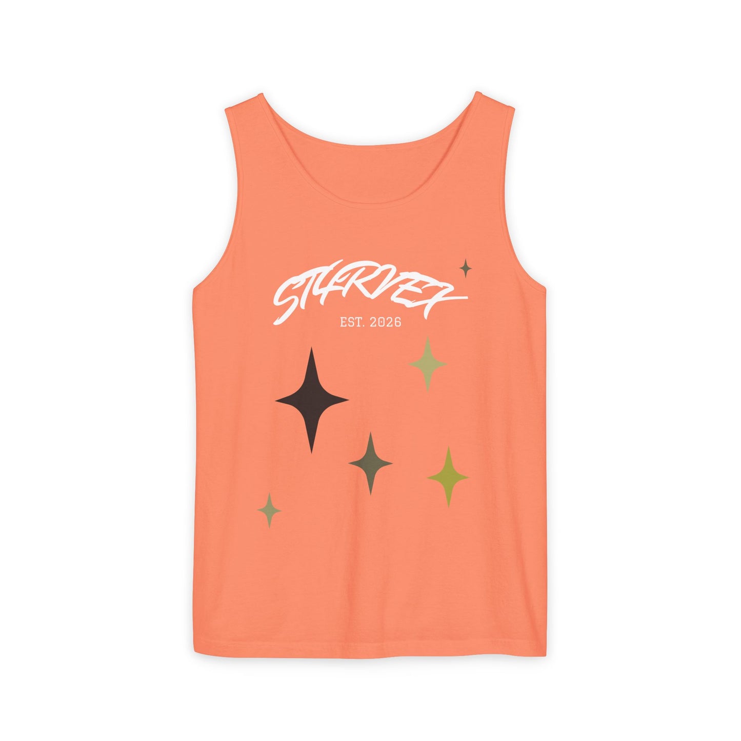 Starvex Sparkle Tank Top — Retro Star Graphic "EST. 2026"