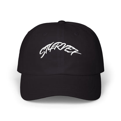 Dad Cap — Gold Glitter “ST4RVEX” Embroidered Baseball Hat