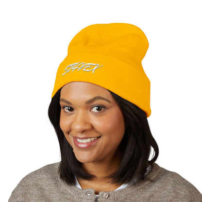 Embroidered STA4VEX Cuffed Beanie — Classic Knit Winter Hat