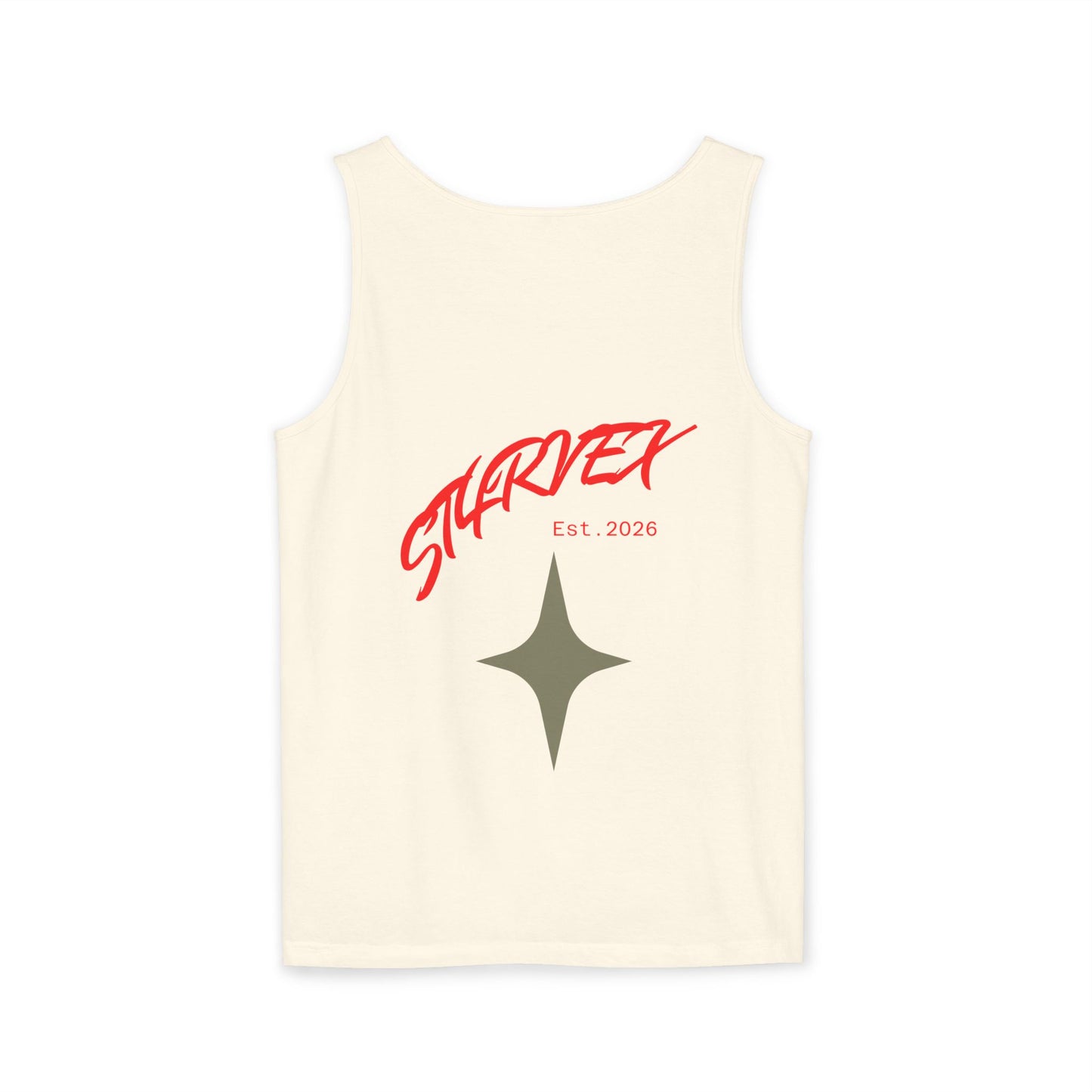 Starvex Sparkle Tank Top — Retro Star Graphic "EST. 2026"