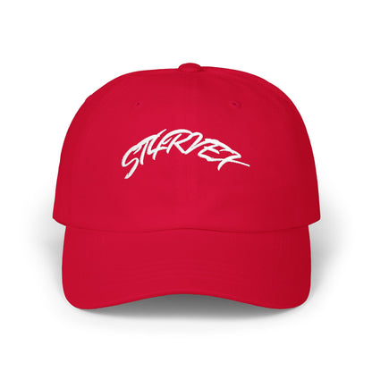 Dad Cap — Gold Glitter “ST4RVEX” Embroidered Baseball Hat