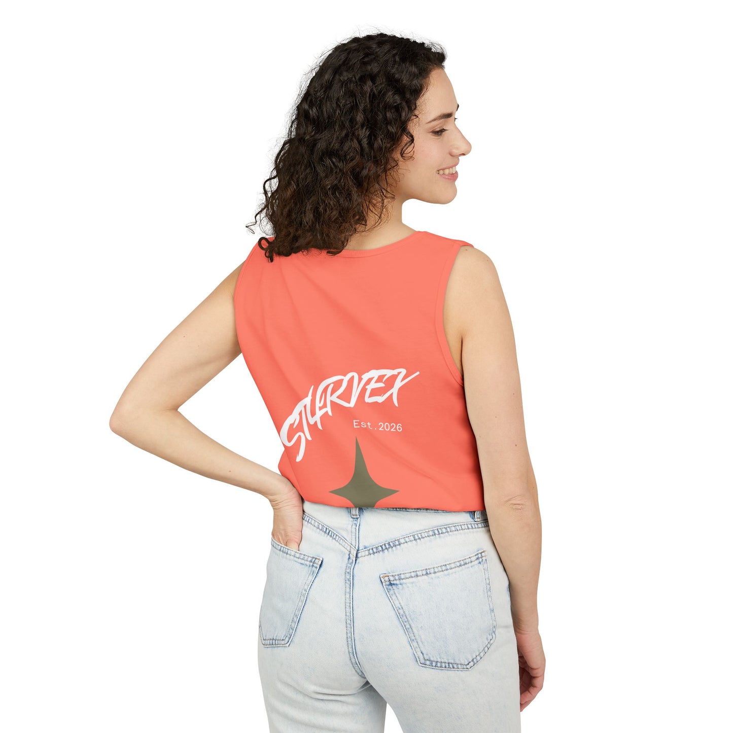 Starvex Sparkle Tank Top — Retro Star Graphic "EST. 2026"