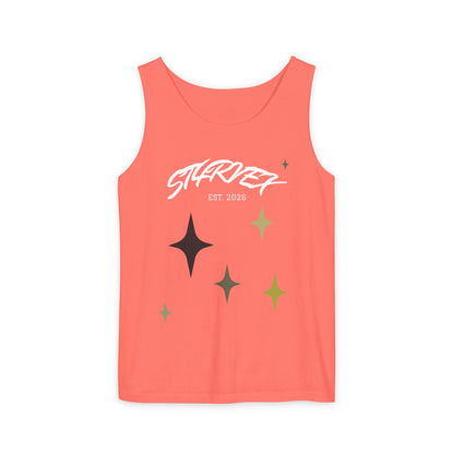 Starvex Sparkle Tank Top — Retro Star Graphic "EST. 2026"