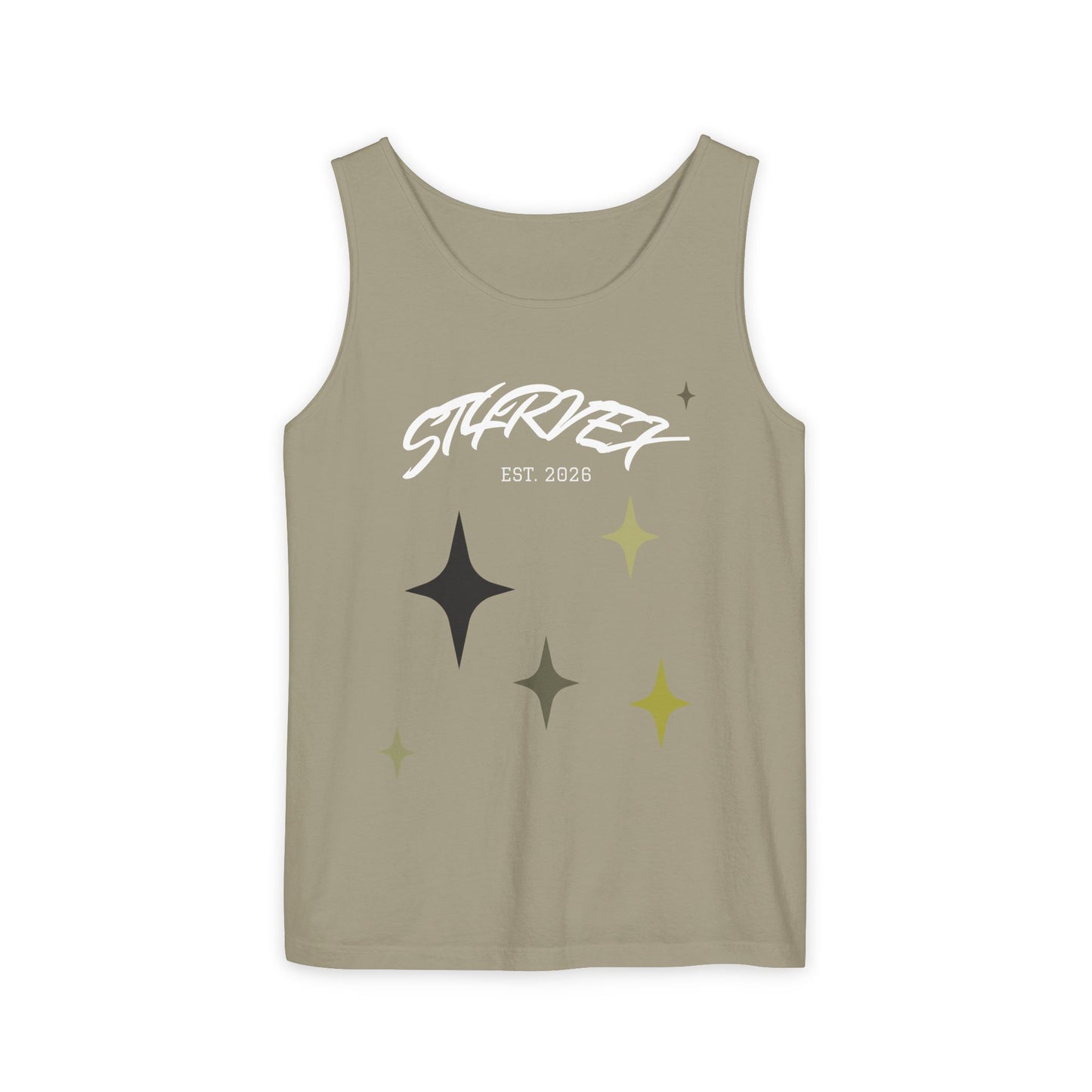 Starvex Sparkle Tank Top — Retro Star Graphic "EST. 2026"