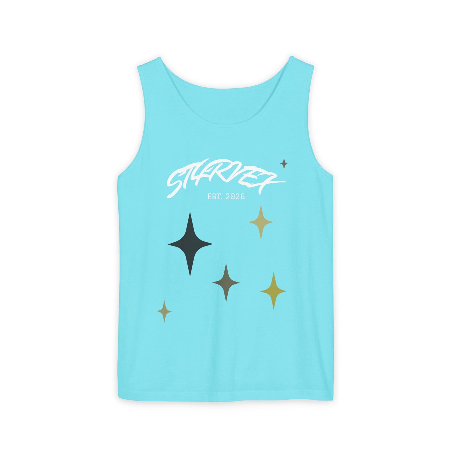 Starvex Sparkle Tank Top — Retro Star Graphic "EST. 2026"
