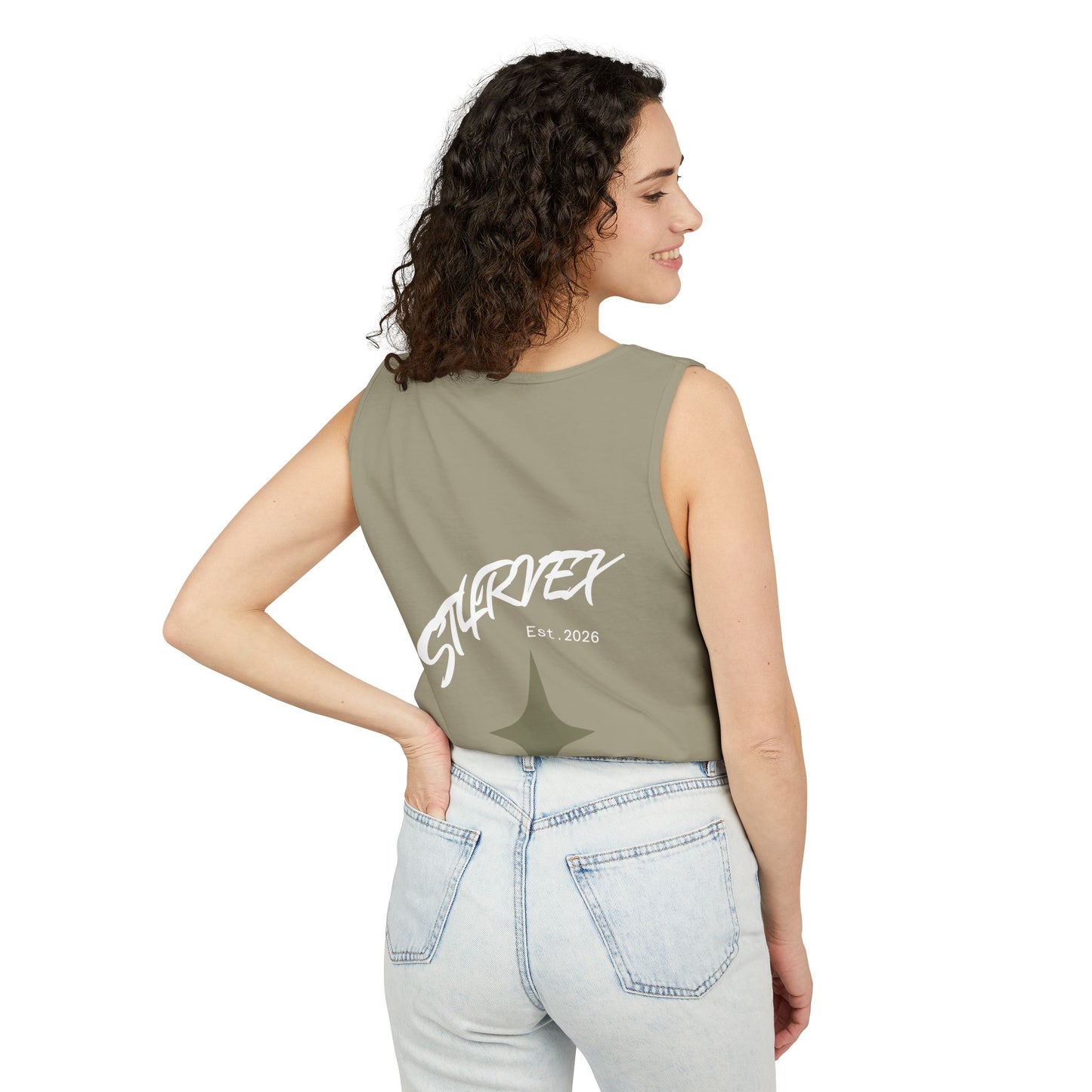 Starvex Sparkle Tank Top — Retro Star Graphic "EST. 2026"