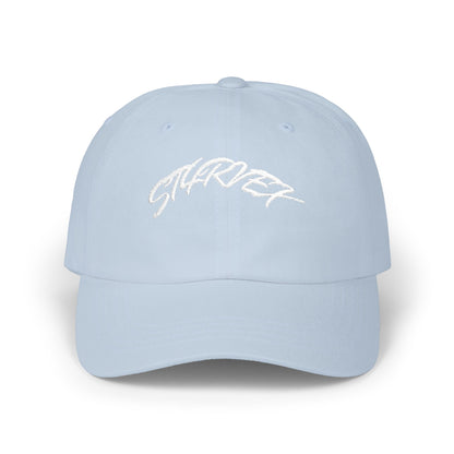 Dad Cap — Gold Glitter “ST4RVEX” Embroidered Baseball Hat