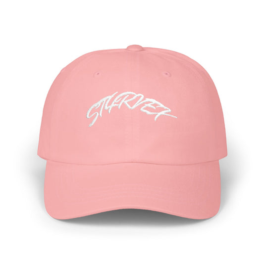 Dad Cap — Gold Glitter “ST4RVEX” Embroidered Baseball Hat