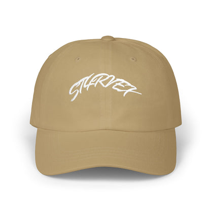 Dad Cap — Gold Glitter “ST4RVEX” Embroidered Baseball Hat