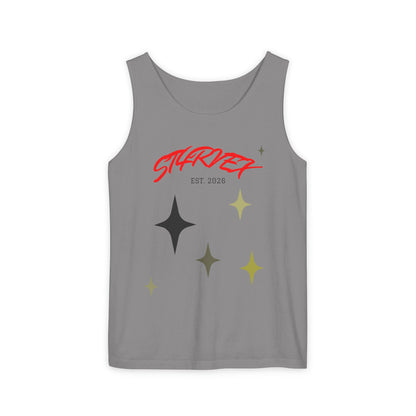 Starvex Sparkle Tank Top — Retro Star Graphic "EST. 2026"