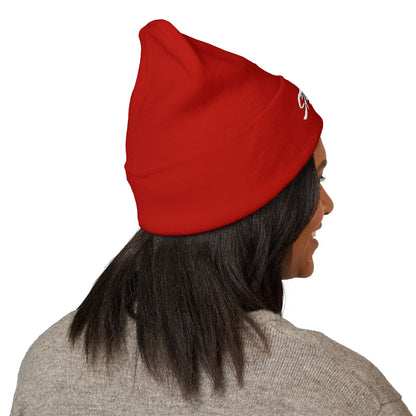 Embroidered STA4VEX Cuffed Beanie — Classic Knit Winter Hat