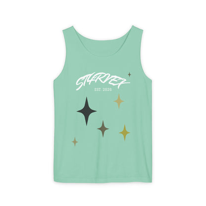 Starvex Sparkle Tank Top — Retro Star Graphic "EST. 2026"