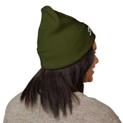Embroidered STA4VEX Cuffed Beanie — Classic Knit Winter Hat