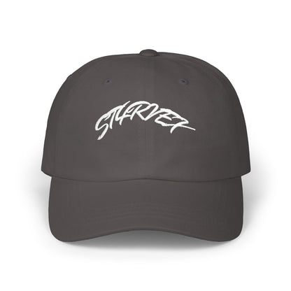 Dad Cap — Gold Glitter “ST4RVEX” Embroidered Baseball Hat