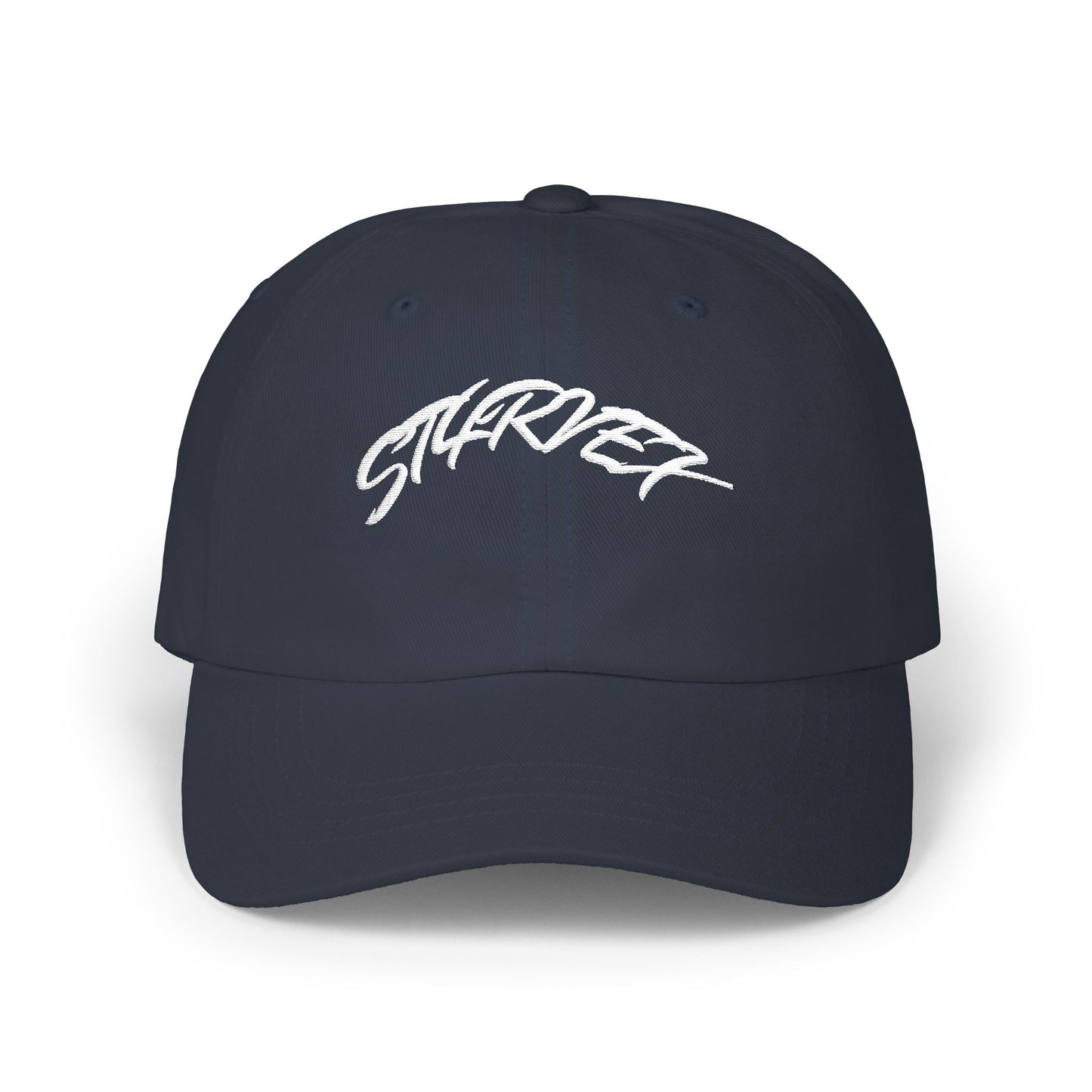 Dad Cap — Gold Glitter “ST4RVEX” Embroidered Baseball Hat