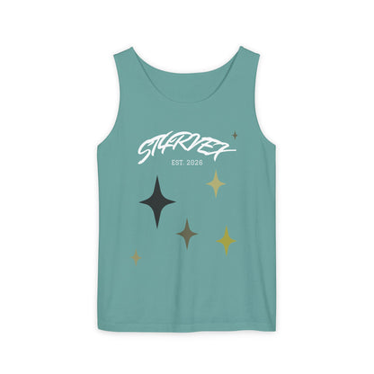 Starvex Sparkle Tank Top — Retro Star Graphic "EST. 2026"