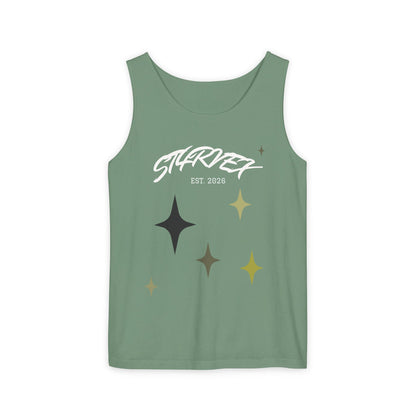 Starvex Sparkle Tank Top — Retro Star Graphic "EST. 2026"