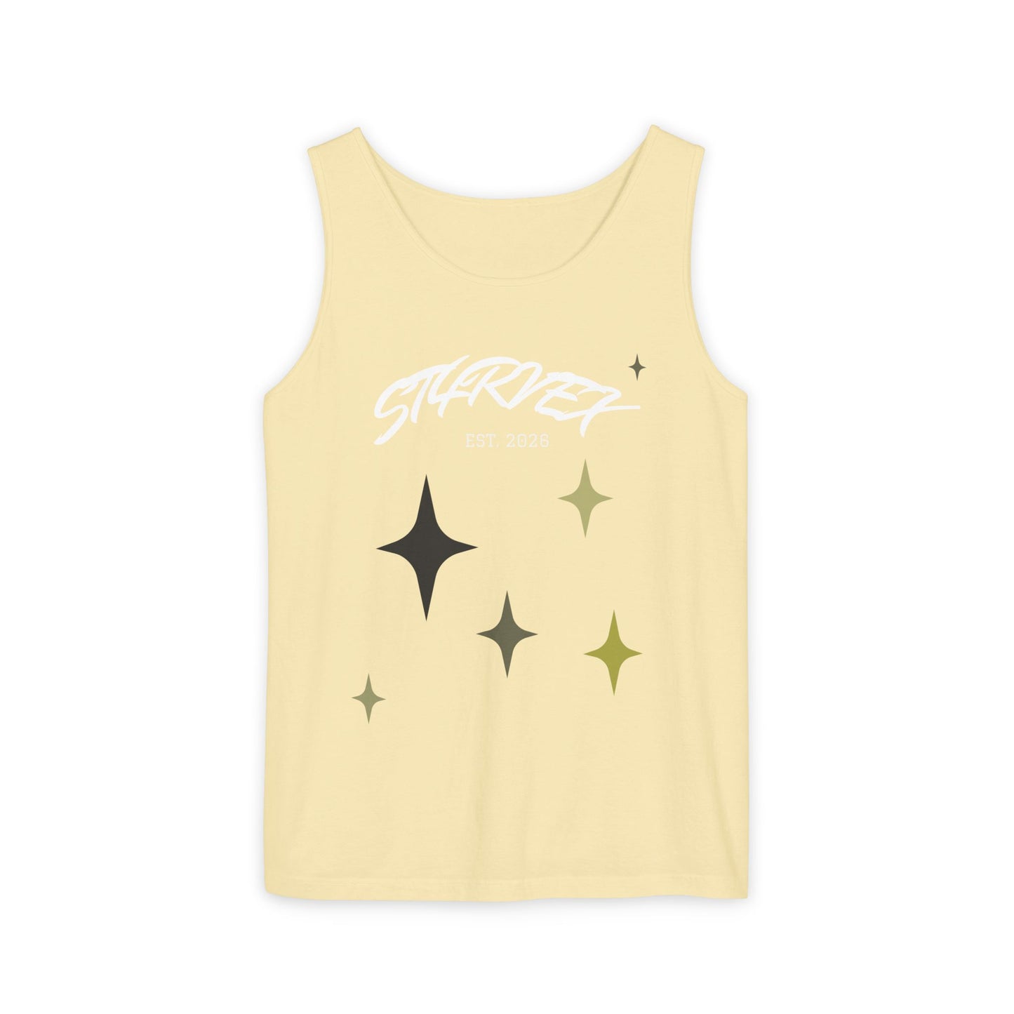 Starvex Sparkle Tank Top — Retro Star Graphic "EST. 2026"