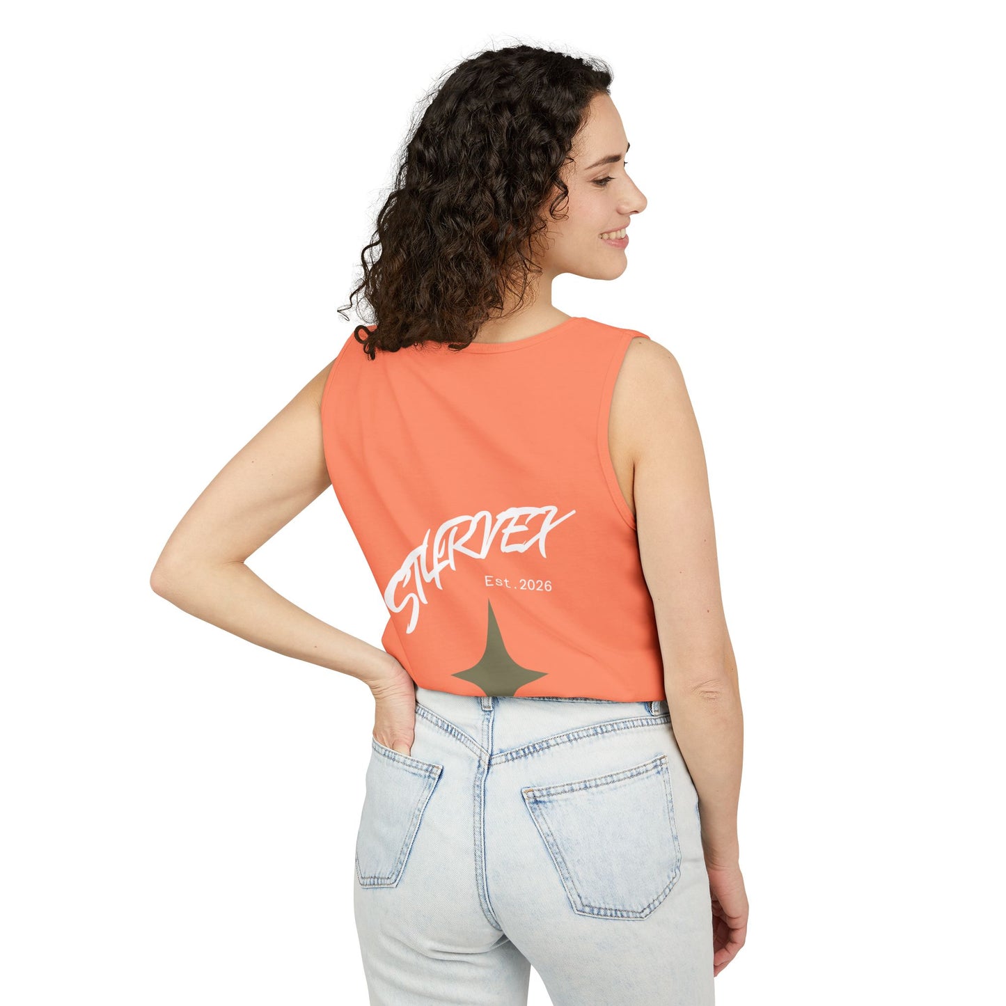 Starvex Sparkle Tank Top — Retro Star Graphic "EST. 2026"